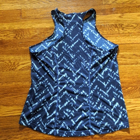 The North Face pattern blue tank top, Sz L - Picture 6 of 7